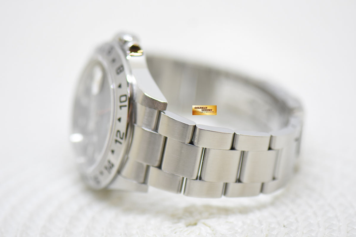 [SOLD] ROLEX OYSTER PERPETUAL EXPLORER II 40mm STEEL BLACK DIAL CALIBRE 3185 16570 (REHAUT ENGRAVINGS-NO PINHOLE) (MINT)