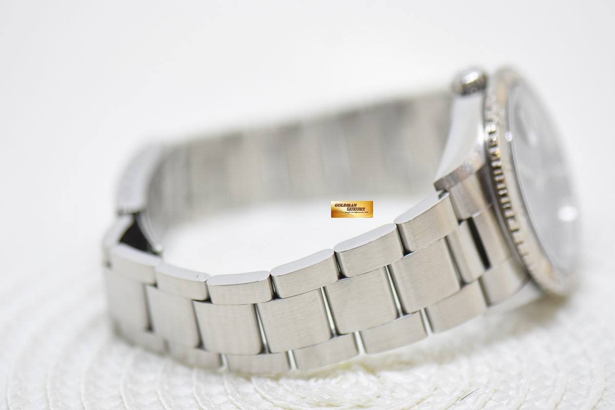 [SOLD] ROLEX OYSTER DATEJUST 36mm TURN-O-GRAPH STEEL IN OYSTER BRACELET BLACK DIAL 16264 (MINT)