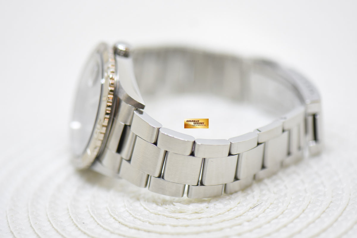 [SOLD] ROLEX OYSTER DATEJUST 36mm TURN-O-GRAPH STEEL IN OYSTER BRACELET BLACK DIAL 16264 (MINT)