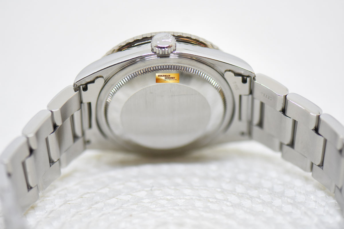 [SOLD] ROLEX OYSTER DATEJUST 36mm TURN-O-GRAPH STEEL IN OYSTER BRACELET BLACK DIAL 16264 (MINT)