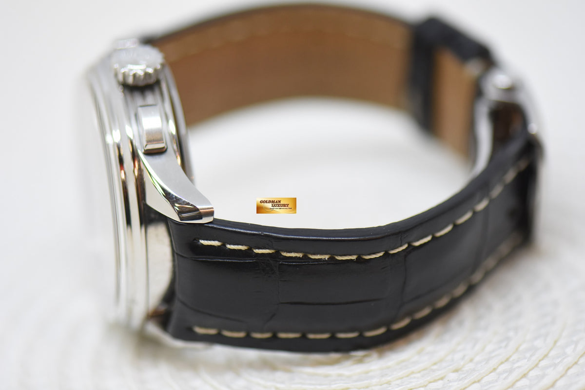 [SOLD] BREITLING PREMIER B01 CHRONOGRAPH 42mm STEEL IN LEATHER STRAP CREAM DIAL AB0118 (MINT)