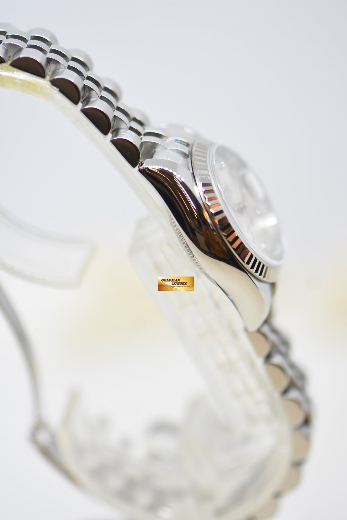 [SOLD] ROLEX OYSTER DATEJUST 26mm STEEL IN JUBILEE BRACELET SILVER DIAMOND DIAL 179174 (MINT)