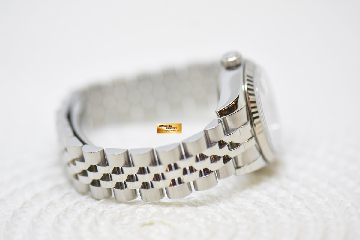[SOLD] ROLEX OYSTER DATEJUST 26mm STEEL IN JUBILEE BRACELET SILVER DIAMOND DIAL 179174 (MINT)