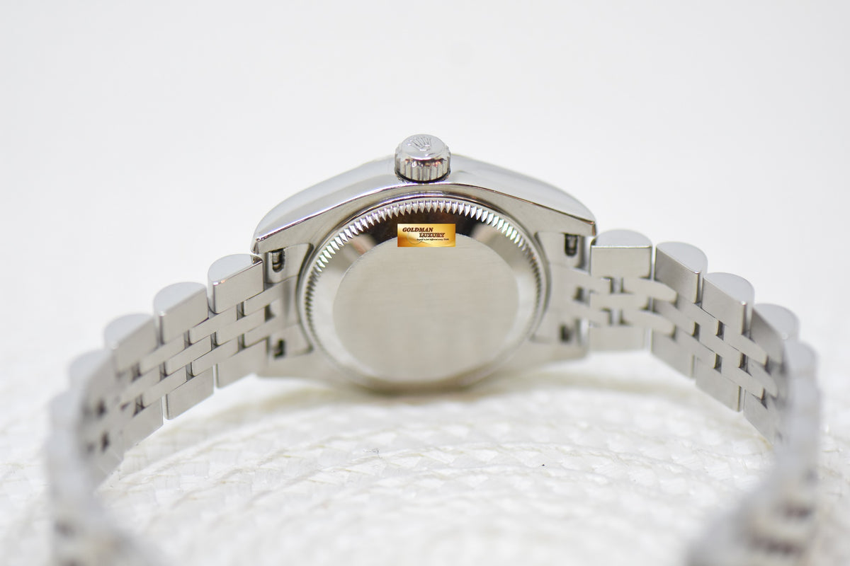 [SOLD] ROLEX OYSTER DATEJUST 26mm STEEL IN JUBILEE BRACELET SILVER DIAMOND DIAL 179174 (MINT)