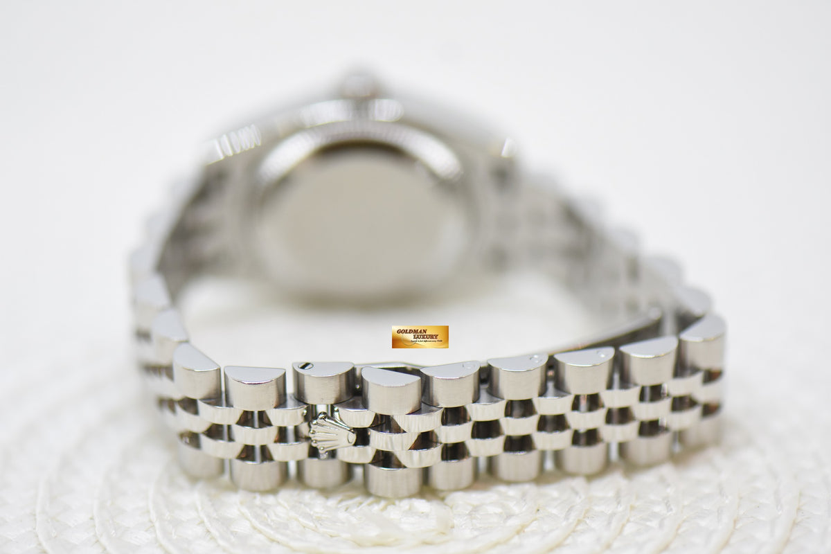 [SOLD] ROLEX OYSTER DATEJUST 26mm STEEL IN JUBILEE BRACELET SILVER DIAMOND DIAL 179174 (MINT)