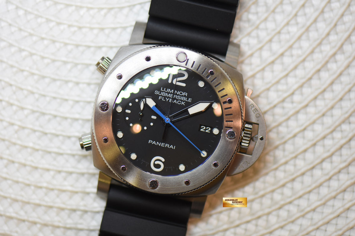 [SOLD] PANERAI LUMINOR SUBMERSIBLE 1950 3 DAYS 47mm TITANIUM FLYBACK CHRONOGRAPH AUTOMATIC PAM 614 (MINT)