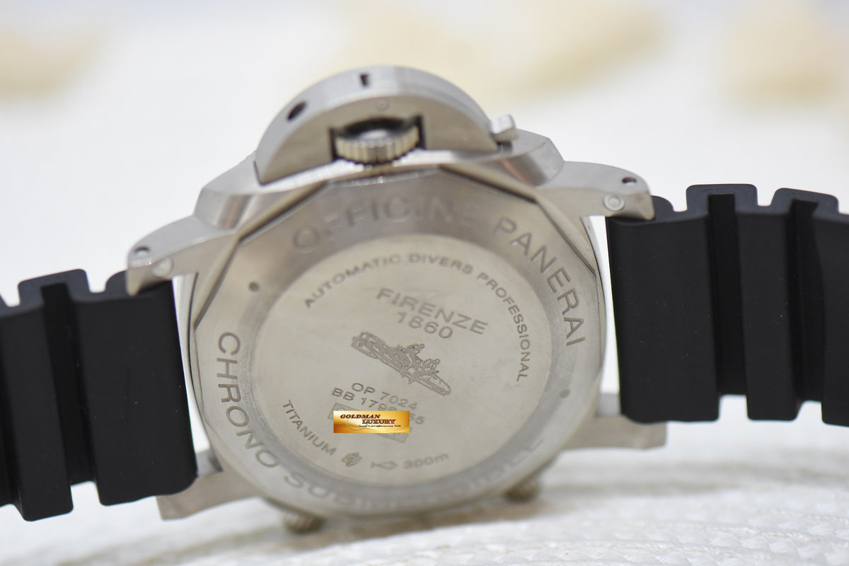 [SOLD] PANERAI LUMINOR SUBMERSIBLE 1950 3 DAYS 47mm TITANIUM FLYBACK CHRONOGRAPH AUTOMATIC PAM 614 (MINT)