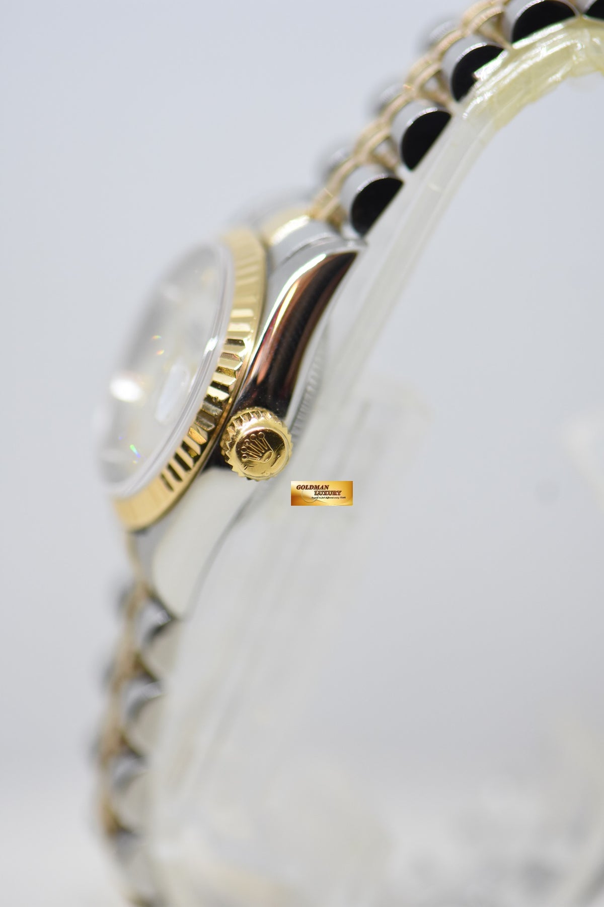 [SOLD] ROLEX OYSTER PERPETUAL DATEJUST 26mm MOP DIAMOND DIAL HALF GOLD IN JUBILEE BRACELET 79173 (MINT)
