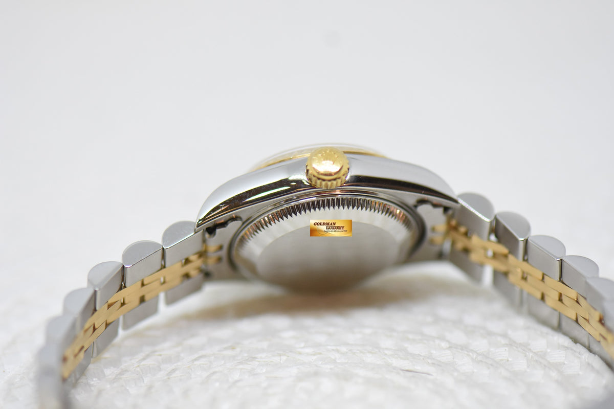 [SOLD] ROLEX OYSTER PERPETUAL DATEJUST 26mm MOP DIAMOND DIAL HALF GOLD IN JUBILEE BRACELET 79173 (MINT)