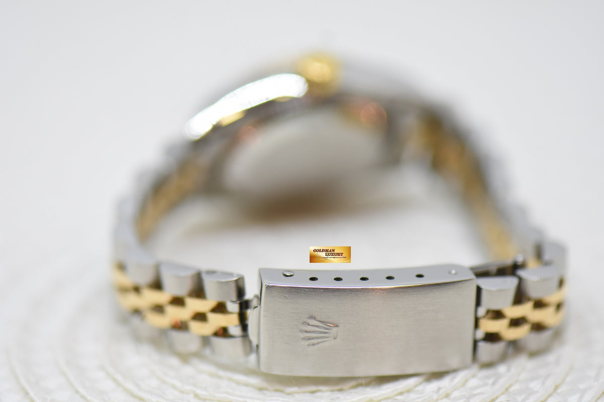 [SOLD] ROLEX OYSTER PERPETUAL DATEJUST 26mm MOP DIAMOND DIAL HALF GOLD IN JUBILEE BRACELET 79173 (MINT)
