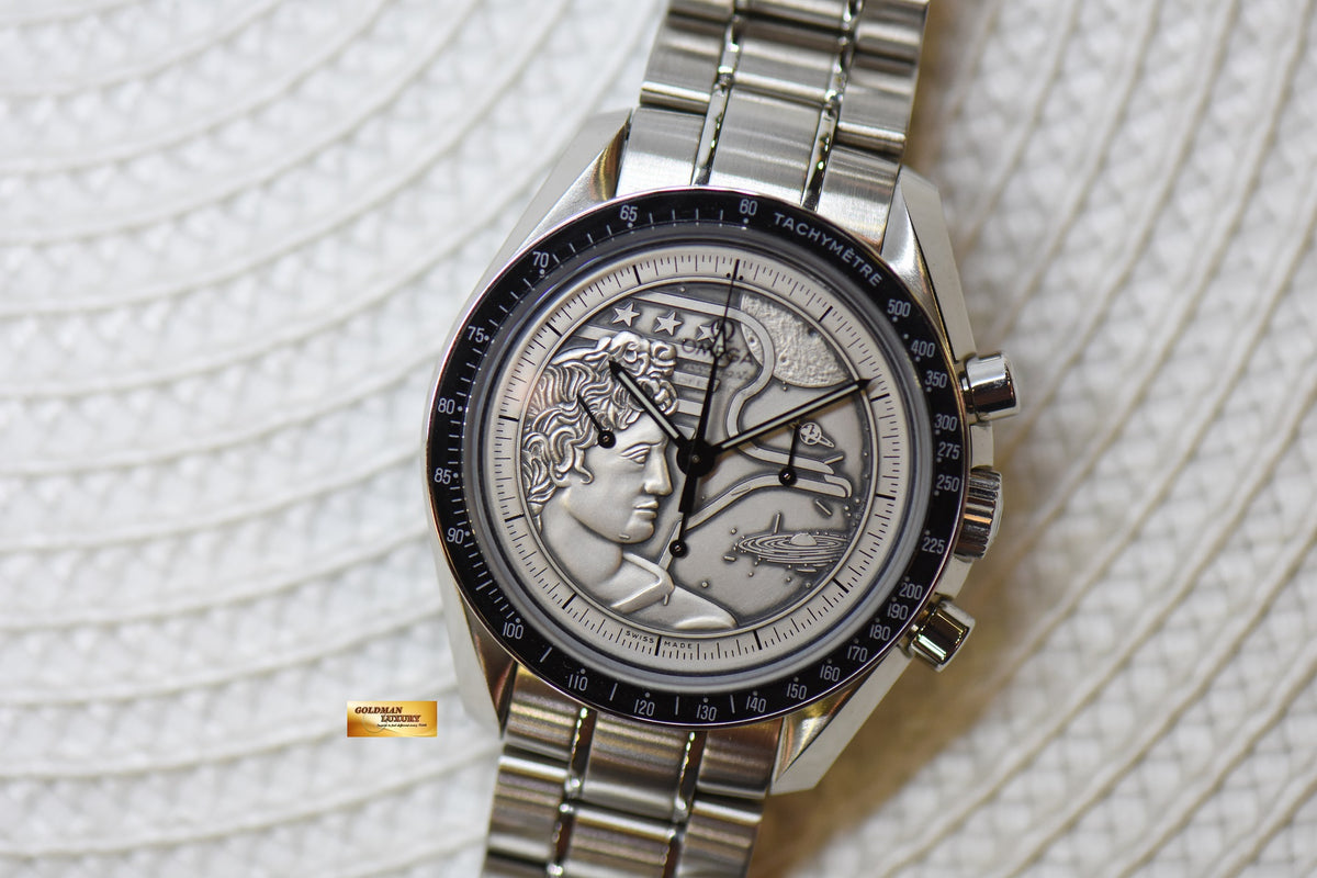 [SOLD] OMEGA SPEEDMASTER CHRONOGRAPH MOONWATCH APOLLO 17 SILVER COIN “ZEUS” DIAL 40TH ANNIVERSARY LIMITED EDITION (NEW-UNWORN)