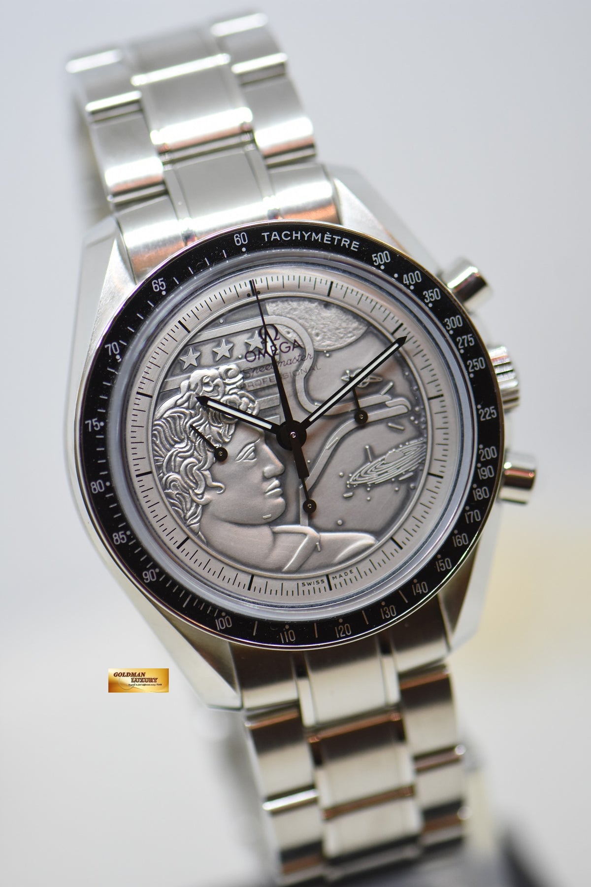 [SOLD] OMEGA SPEEDMASTER CHRONOGRAPH MOONWATCH APOLLO 17 SILVER COIN “ZEUS” DIAL 40TH ANNIVERSARY LIMITED EDITION (NEW-UNWORN)