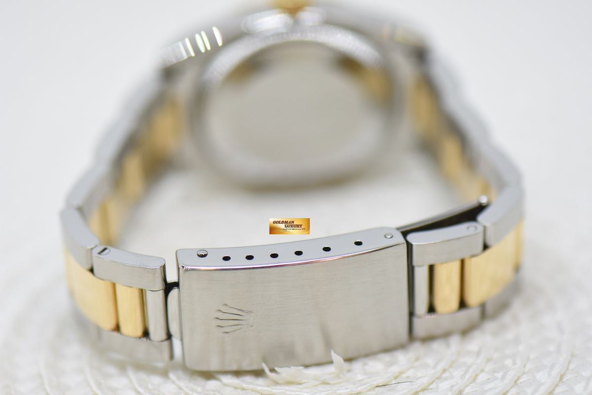 [SOLD] ROLEX OYSTER DATEJUST 31mm GOLD / STEEL IN OYSTER BRACELET WHITE DIAMOND DIAL 68243 (MINT)