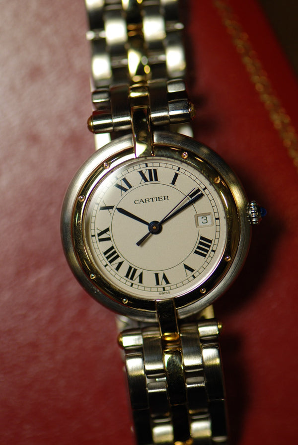 [SOLD] CARTIER PANTHERE LADIES HALF-GOLD QUARTZ (Mint)