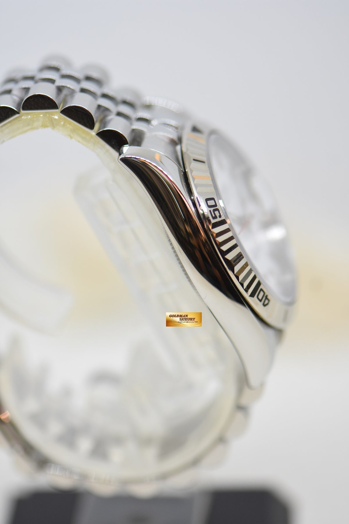 [SOLD] ROLEX OYSTER DATEJUST 36mm TURN-O-GRAPH STEEL IN JUBILEE BRACELET WHITE DIAL 116264 (MINT)