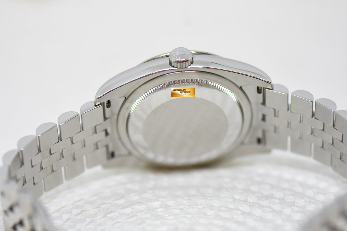 [SOLD] ROLEX OYSTER DATEJUST 36mm TURN-O-GRAPH STEEL IN JUBILEE BRACELET WHITE DIAL 116264 (MINT)