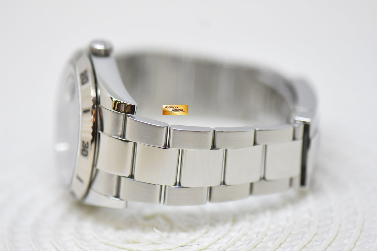 [SOLD] ROLEX OYSTER DATEJUST 36mm TURN-O-GRAPH STEEL IN OYSTER BRACELET BLACK DIAL 116264 (MINT)