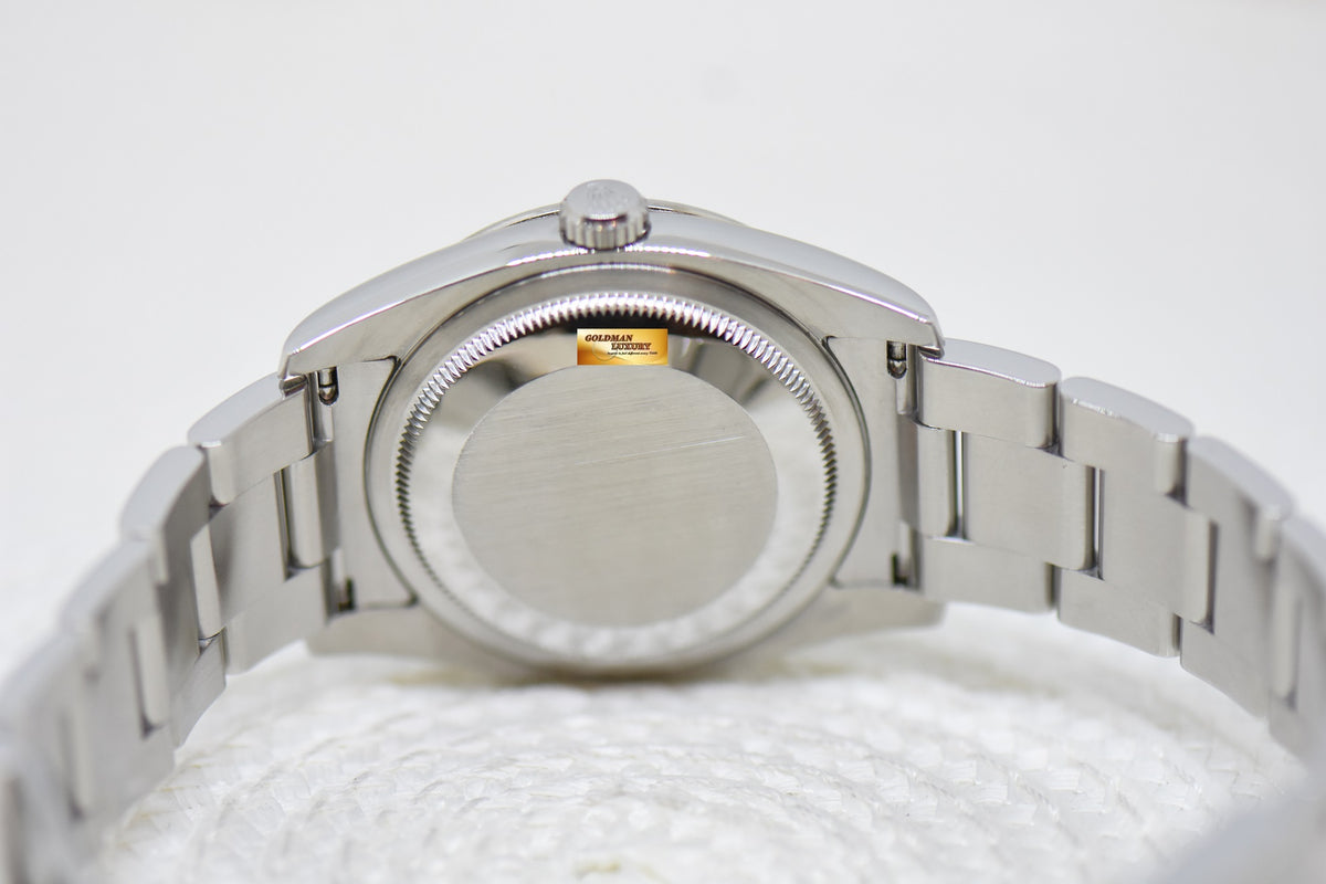 [SOLD] ROLEX OYSTER DATEJUST 36mm TURN-O-GRAPH STEEL IN OYSTER BRACELET BLACK DIAL 116264 (MINT)
