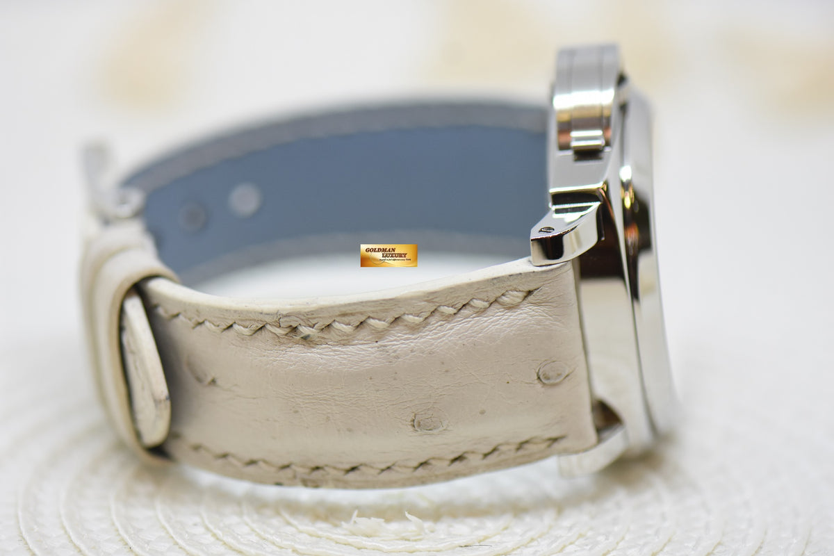 [SOLD] PANERAI LUMINOR MARINA 44mm STEEL IN LEATHER 8 DAYS MANUAL WHITE DIAL PAM 561 (MINT)