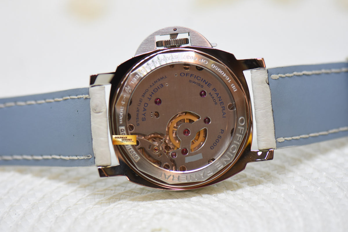 [SOLD] PANERAI LUMINOR MARINA 44mm STEEL IN LEATHER 8 DAYS MANUAL WHITE DIAL PAM 561 (MINT)