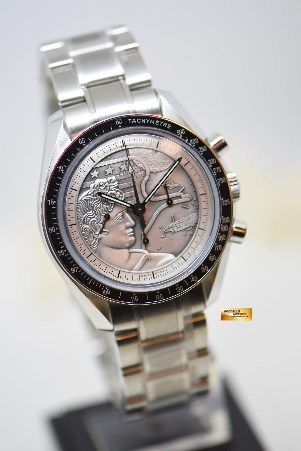 [SOLD] OMEGA SPEEDMASTER CHRONOGRAPH MOONWATCH APOLLO 17 SILVER COIN “ZEUS” DIAL 40TH ANNIVERSARY LIMITED EDITION (BRAND NEW) ALL STICKERS INTACT