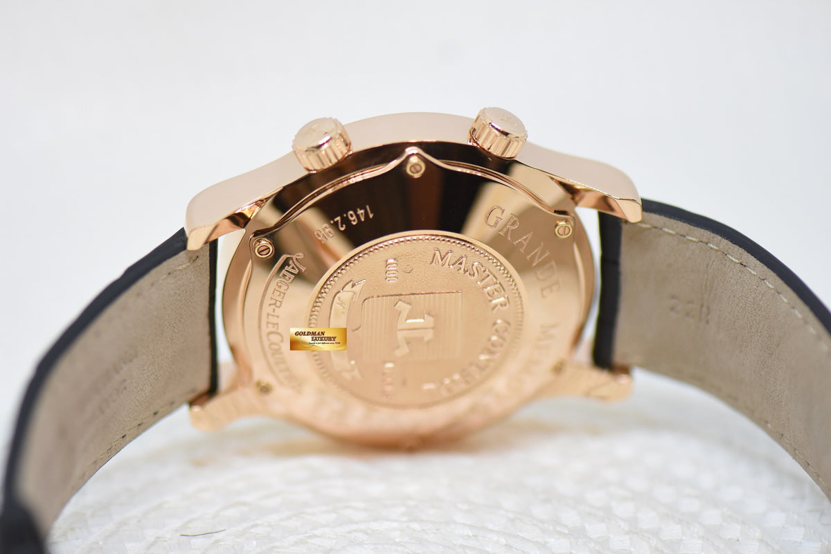 [SOLD] JAEGER Le-COULTRE MASTER GRANDE PERPETUAL CALENDAR MEMOVOX ALARM MOONPHASE ROSE GOLD IN LEATHER STRAP AUTOMATIC Q146295 (LNIB)