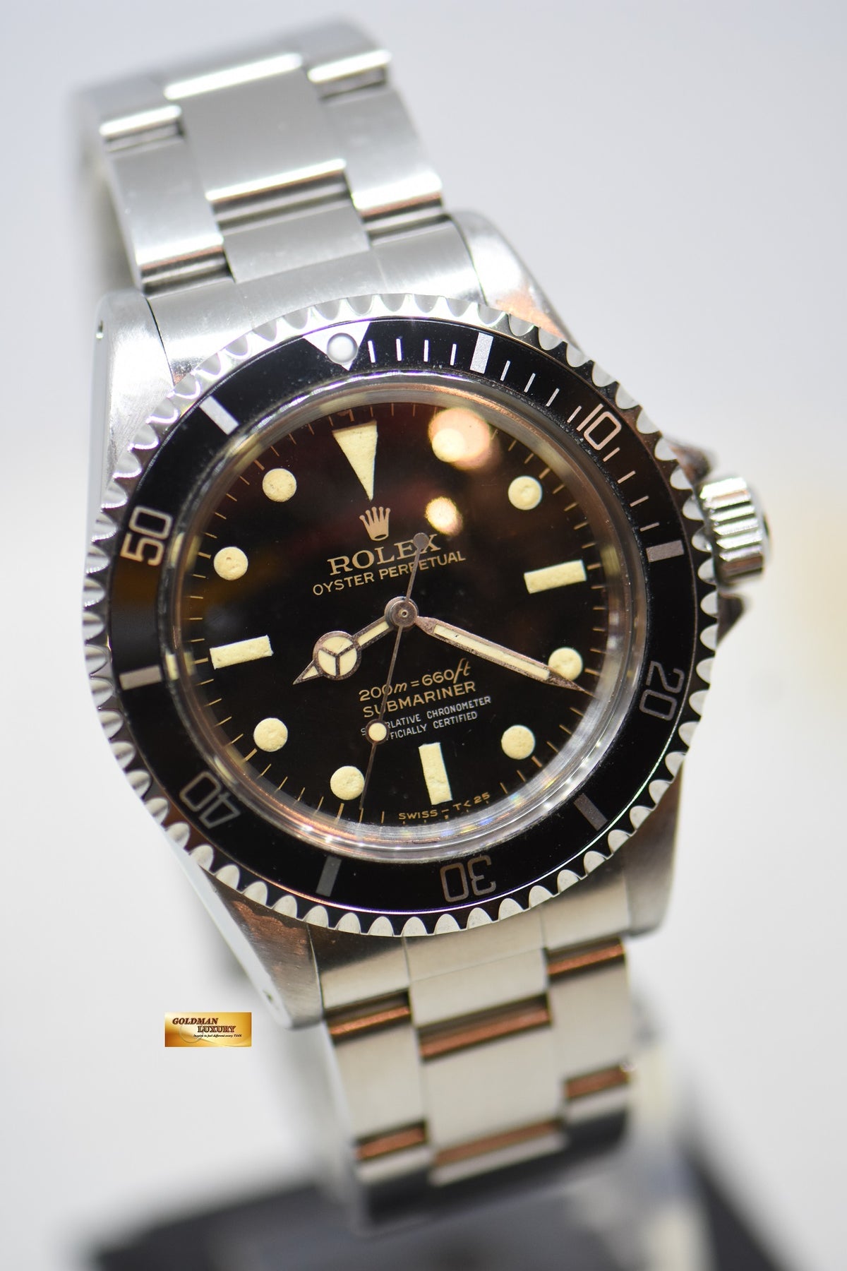 [SOLD] ROLEX OYSTER SUBMARINER METER FIRST GILT DIAL aka “BART SIMPSON” 5512 (BEAUTIFULLY-AGED VINTAGE)