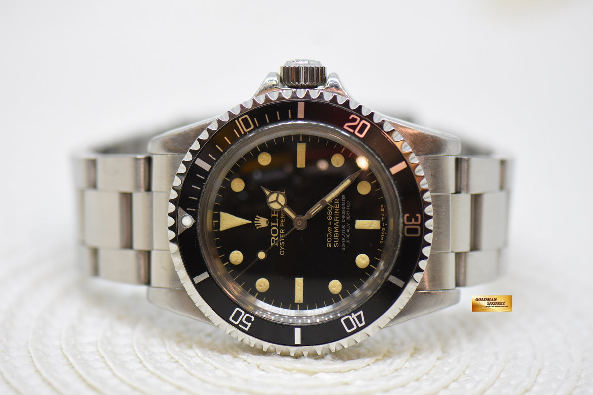 [SOLD] ROLEX OYSTER SUBMARINER METER FIRST GILT DIAL aka “BART SIMPSON” 5512 (BEAUTIFULLY-AGED VINTAGE)