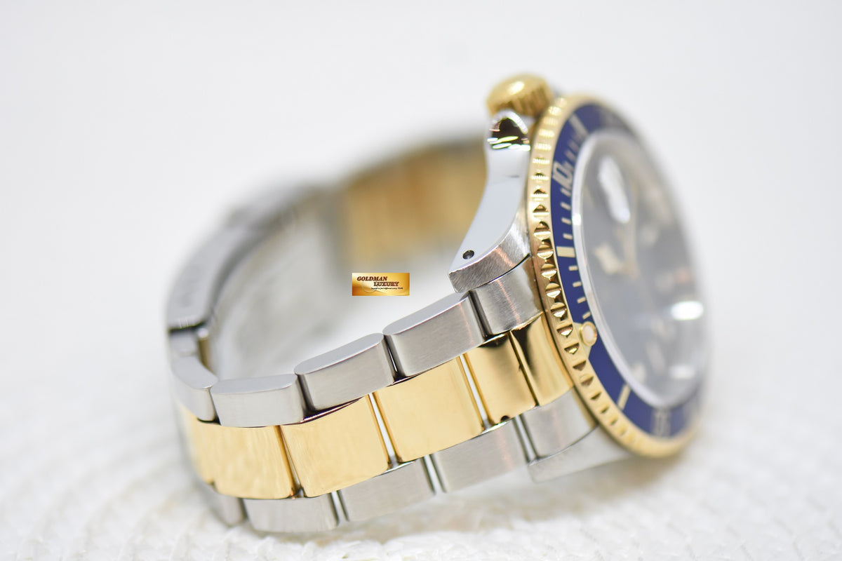 [SOLD] ROLEX OYSTER SUBMARINER 40mm GOLD / STEEL BLUESY TRITIUM DIAL 16613LB (MINT)