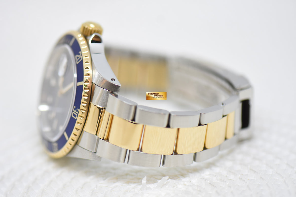 [SOLD] ROLEX OYSTER SUBMARINER 40mm GOLD / STEEL BLUESY TRITIUM DIAL 16613LB (MINT)