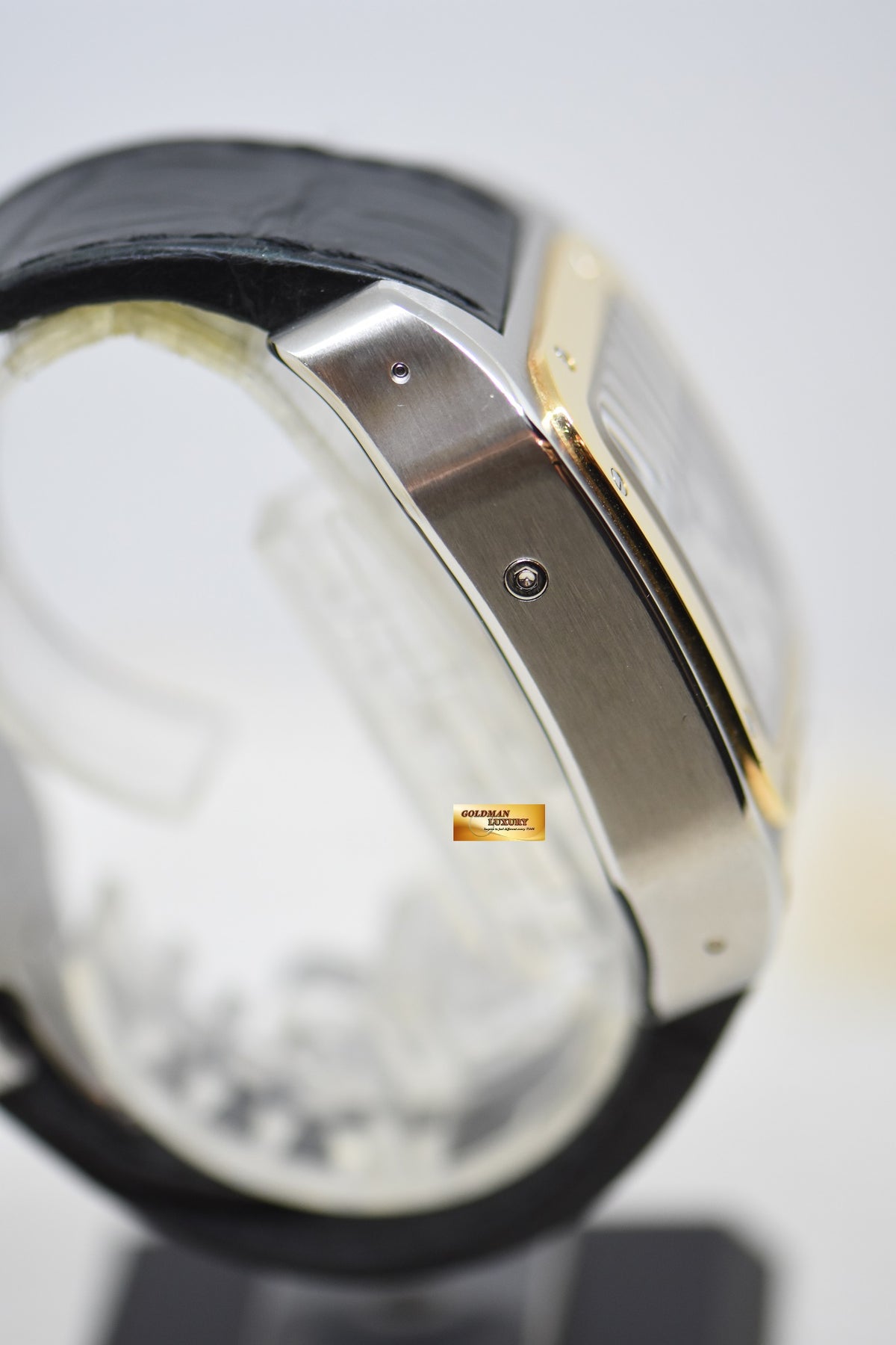 [SOLD] CARTIER SANTOS 100XL HALF-GOLD CHRONOGRAPH IN LEATHER STRAP AUTOMATIC 2740 (MINT)