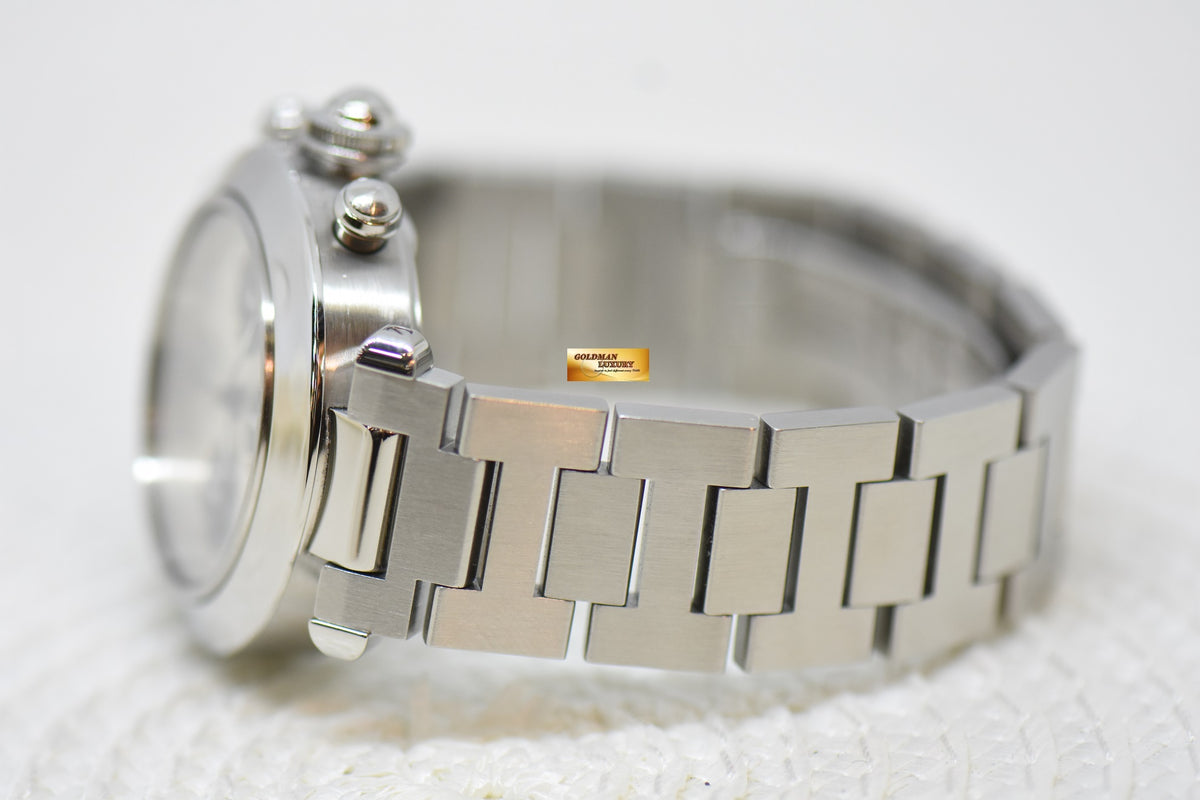 [SOLD] CARTIER PASHA CHRONOGRAPH 36mm STEEL IN BRACELET “PANDA DIAL” AUTOMATIC 2412 (MINT)