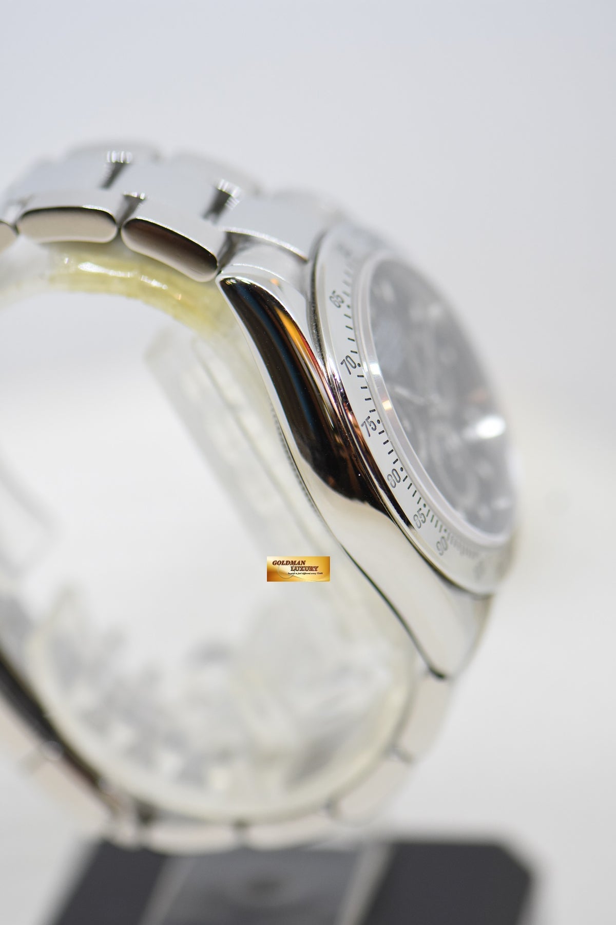 [SOLD] ROLEX OYSTER DAYTONA CHRONOGRAPH 40mm STEEL IN OYSTER BRACELET BLACK DIAL 116520 (GREEN LUME) (SHORT CLASP) (MINT)