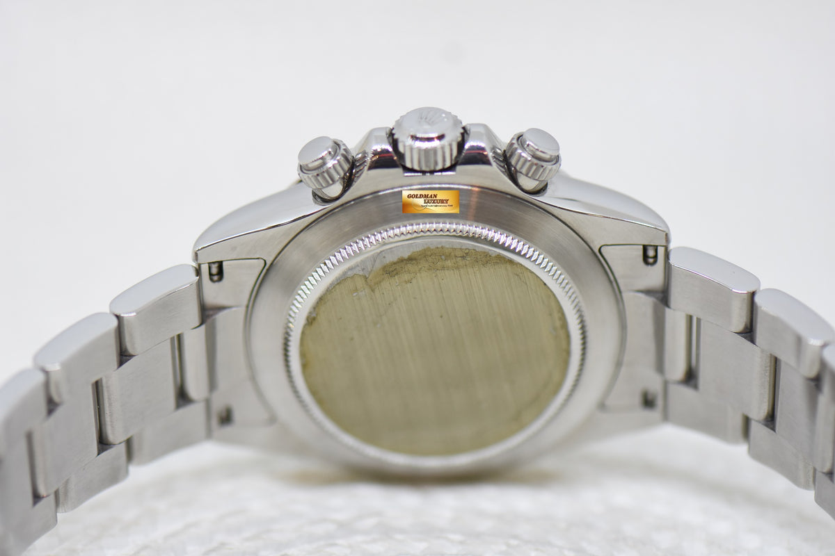 [SOLD] ROLEX OYSTER DAYTONA CHRONOGRAPH 40mm STEEL IN OYSTER BRACELET BLACK DIAL 116520 (GREEN LUME) (SHORT CLASP) (MINT)