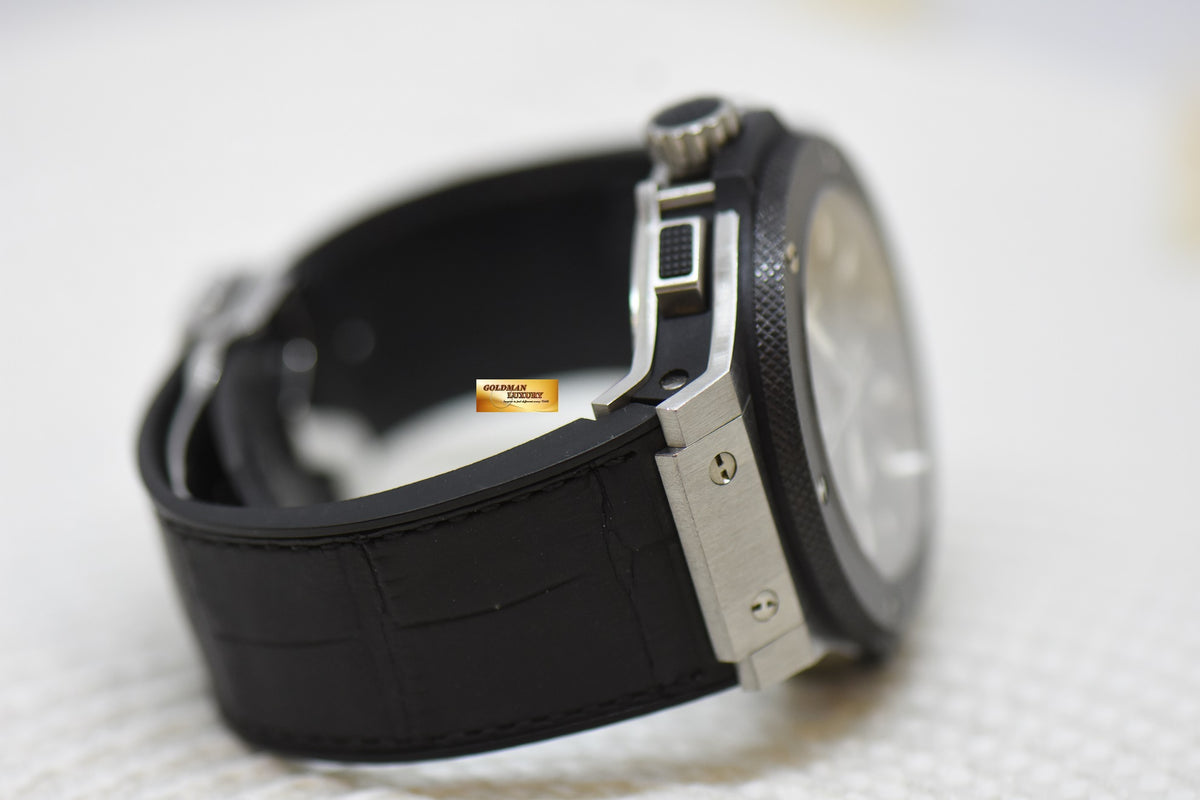 [SOLD] HUBLOT BIG BANG CHRONOGRAPH 44mm STEEL IN RUBBER STRAP CERAMIC BEZEL AUTOMATIC 301.SM.1770.GR (MINT)