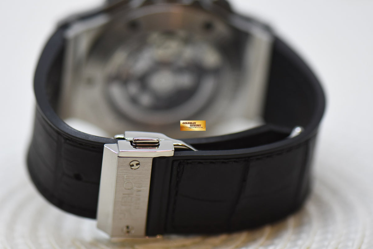 [SOLD] HUBLOT BIG BANG CHRONOGRAPH 44mm STEEL IN RUBBER STRAP CERAMIC BEZEL AUTOMATIC 301.SM.1770.GR (MINT)