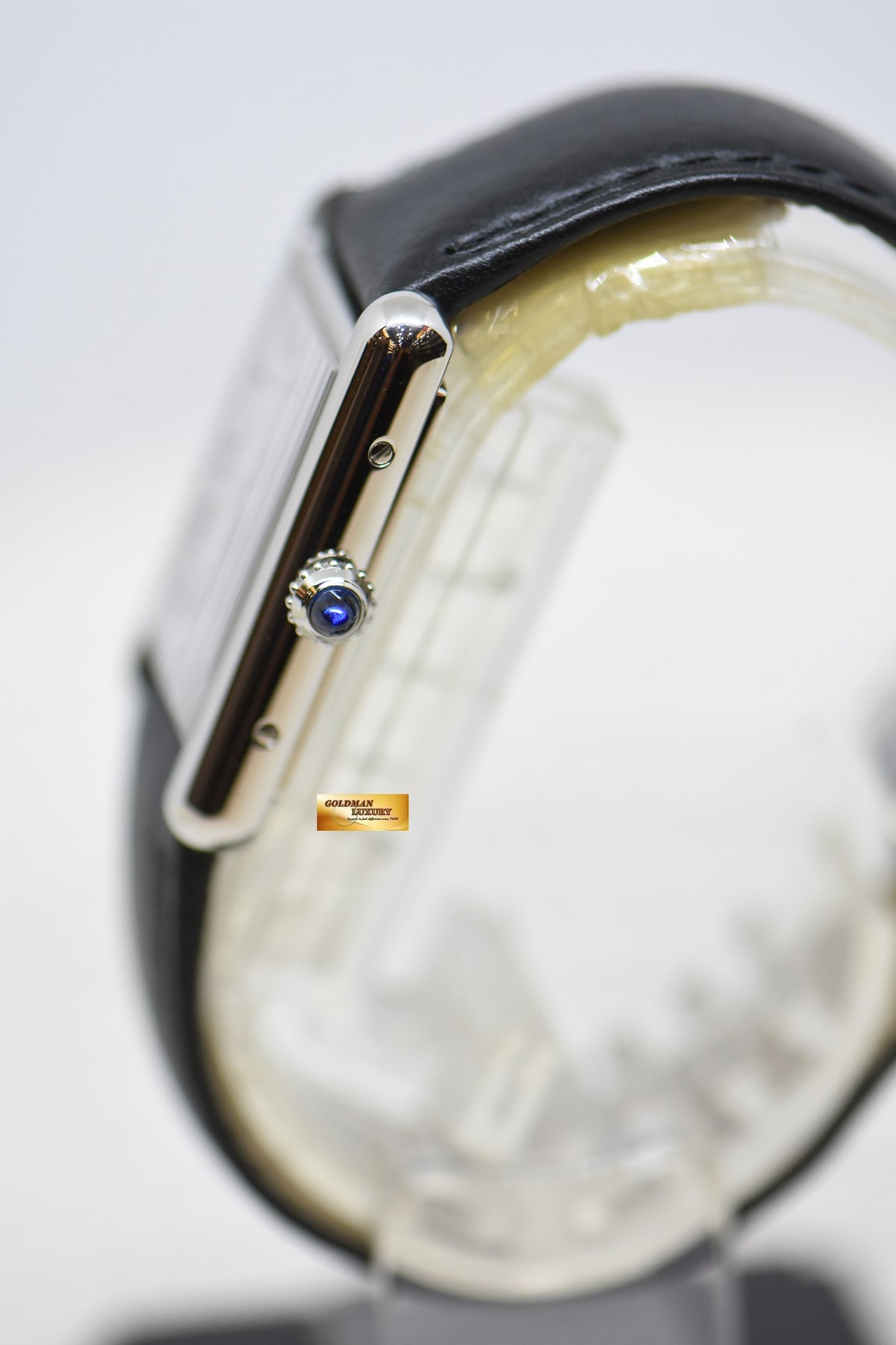 [SOLD] CARTIER TANK MUST LARGE STEEL IN LEATHER QUARTZ WSTA0041 (LNIB)