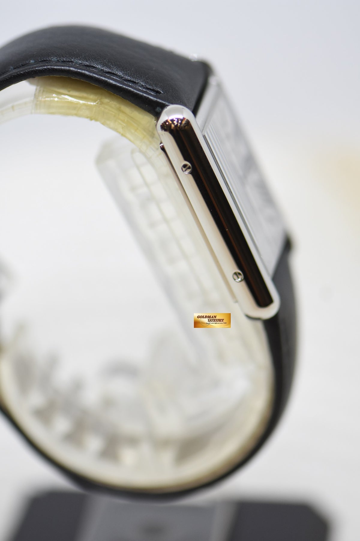 [SOLD] CARTIER TANK MUST LARGE STEEL IN LEATHER QUARTZ WSTA0041 (LNIB)