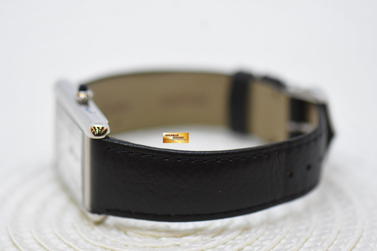 [SOLD] CARTIER TANK MUST LARGE STEEL IN LEATHER QUARTZ WSTA0041 (LNIB)