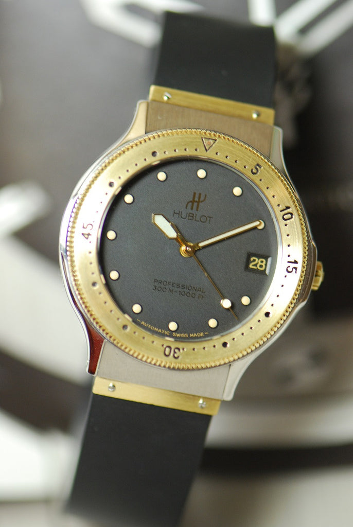 SOLD HUBLOT MDM HALF GOLD LADIES AUTOMATIC Mint Goldman Luxury