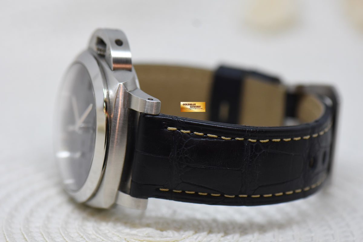 [SOLD] PANERAI LUMINOR 1950 10 DAYS GMT 44mm STEEL ACCIAIO DESIGN MIAMI EDITION AUTOMATIC PAM 986 BLUE DIAL (MINT)