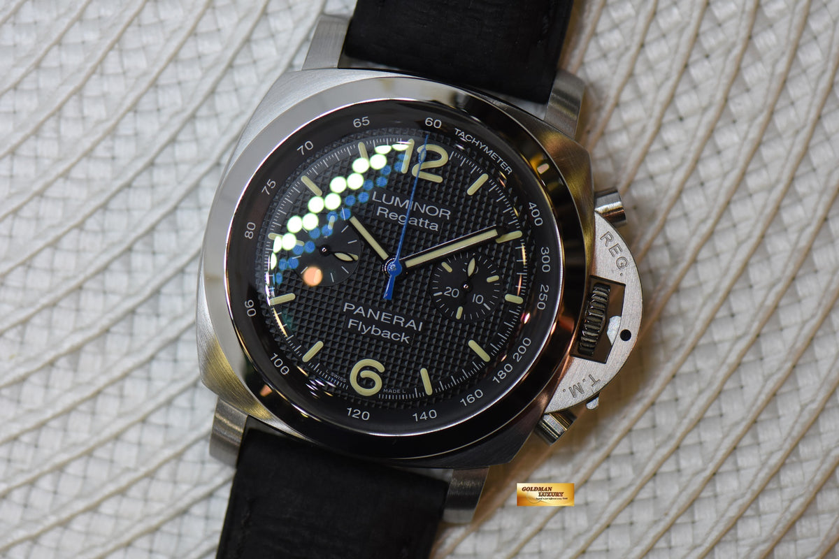 [SOLD] PANERAI LUMINOR 1950 FLYBACK REGATTA CHRONOGRAPH 44mm STEEL AUTOMATIC PAM 253 (LNIB)