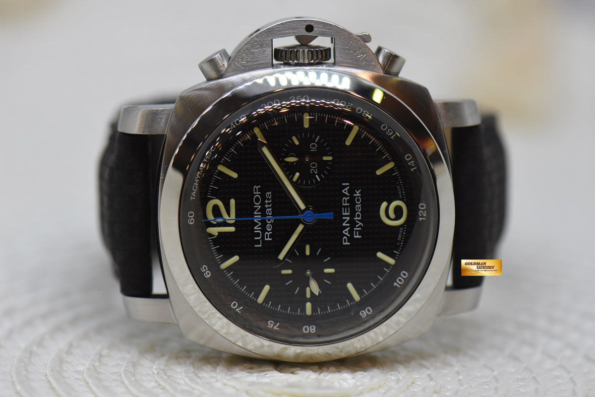 [SOLD] PANERAI LUMINOR 1950 FLYBACK REGATTA CHRONOGRAPH 44mm STEEL AUTOMATIC PAM 253 (LNIB)