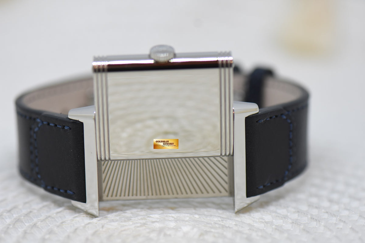 [SOLD] JAEGER Le-COULTRE REVERSO TRIBUTE MONOFACE SMALL SECONDS STEEL LEATHER BLUE MANUAL Q3978480 (LNIB)