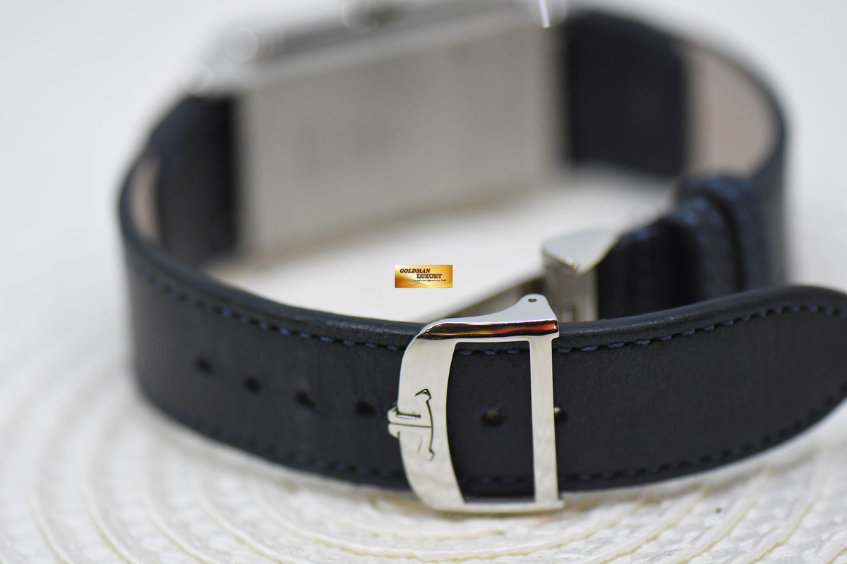 [SOLD] JAEGER Le-COULTRE REVERSO TRIBUTE MONOFACE SMALL SECONDS STEEL LEATHER BLUE MANUAL Q3978480 (LNIB)