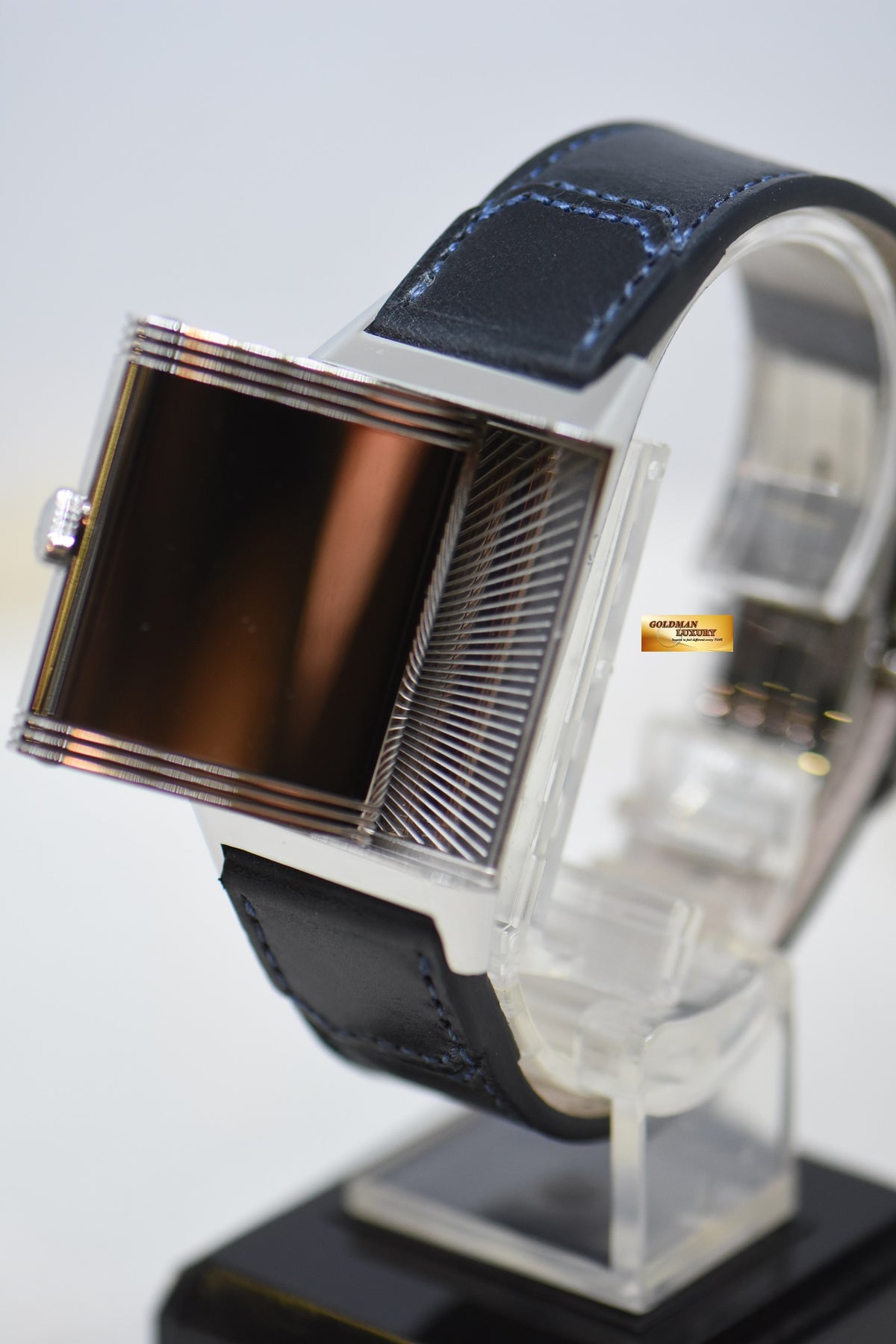 [SOLD] JAEGER Le-COULTRE REVERSO TRIBUTE MONOFACE SMALL SECONDS STEEL LEATHER BLUE MANUAL Q3978480 (LNIB)