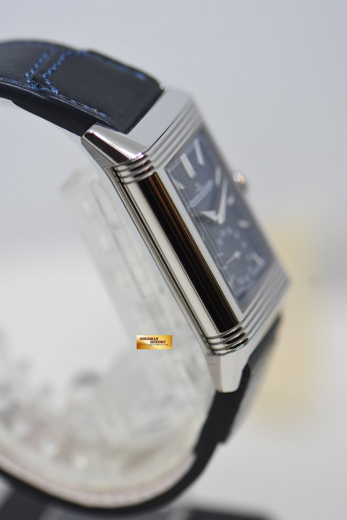 [SOLD] JAEGER Le-COULTRE REVERSO TRIBUTE MONOFACE SMALL SECONDS STEEL LEATHER BLUE MANUAL Q3978480 (LNIB)