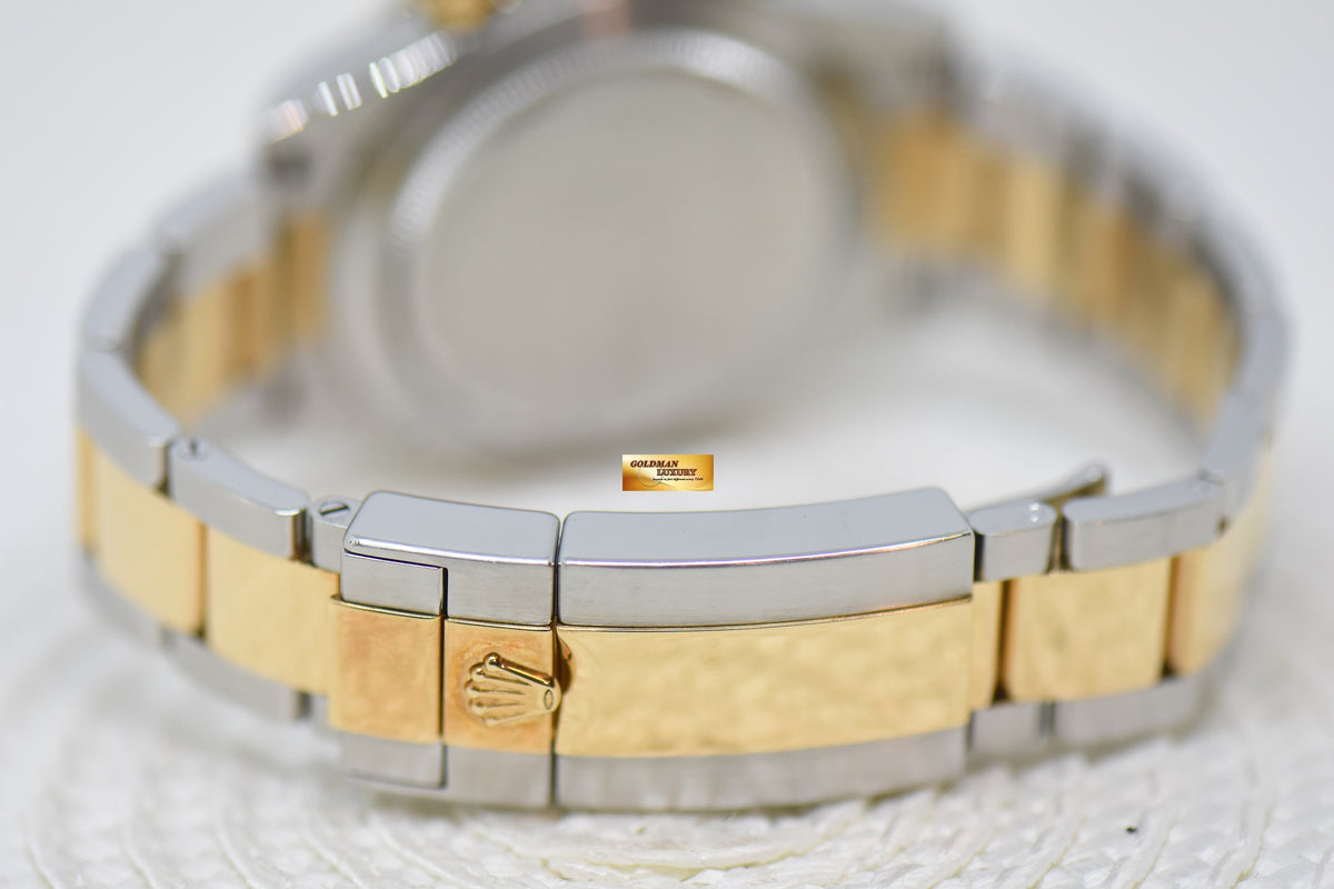[SOLD] ROLEX OYSTER DAYTONA CHRONOGRAPH 40mm GOLD / STEEL IN OYSTER BRACELET MOP DIAMOND DIAL 116523 (LONG CLASP) (MINT)