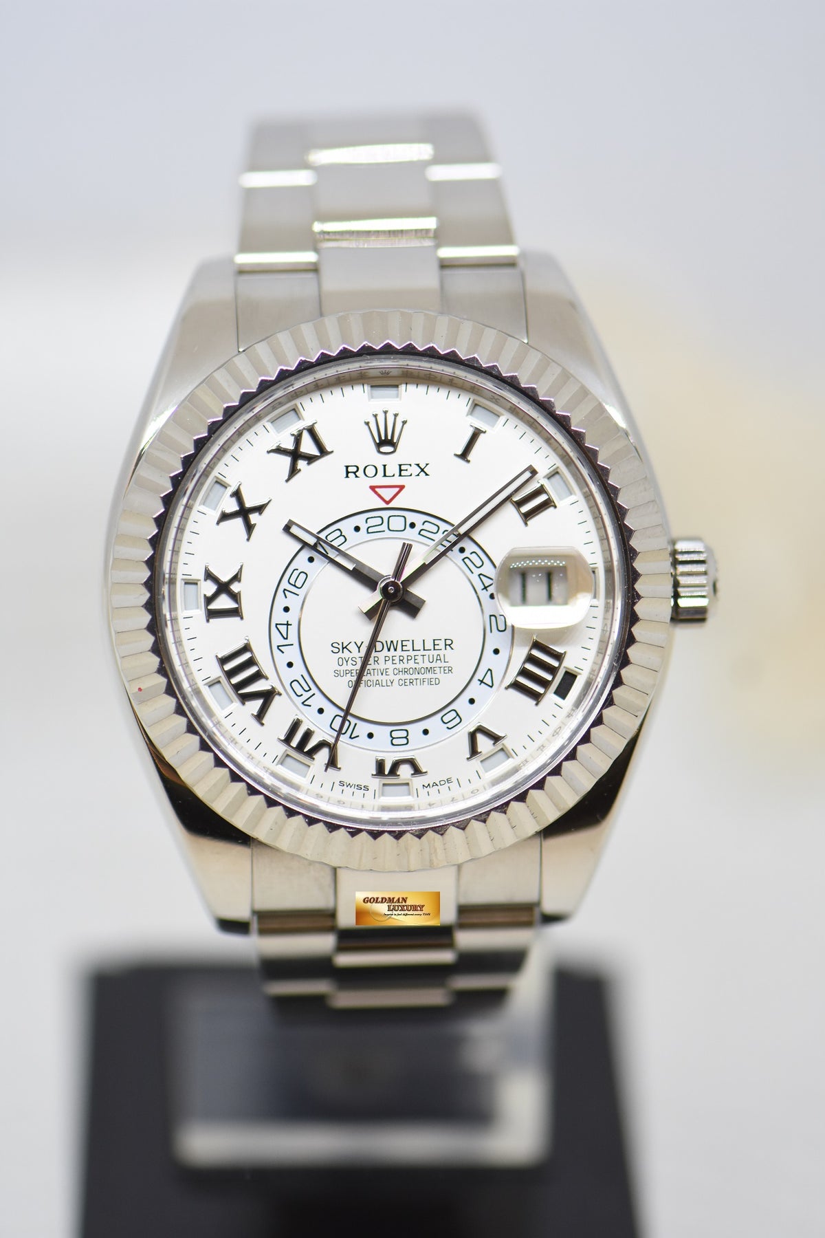 [SOLD] ROLEX OYSTER PERPETUAL SKY-DWELLER 42mm ANNUAL CALENDAR GMT WHITE GOLD WHITE DIAL 326939 (MINT)