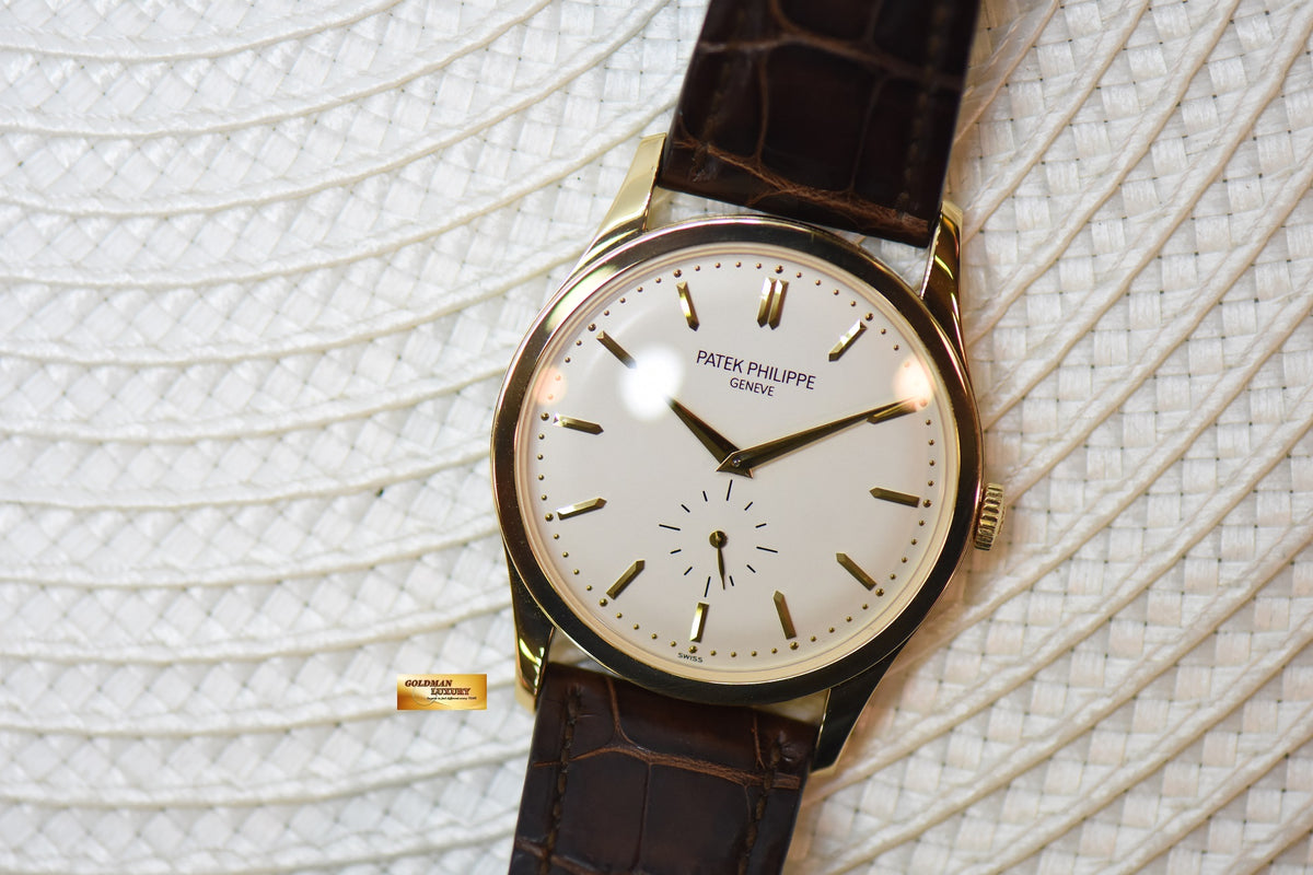 [SOLD] PATEK PHILIPPE CALATRAVA 37mm 18K YELLOW GOLD MANUAL WINDING 5196J (MINT)